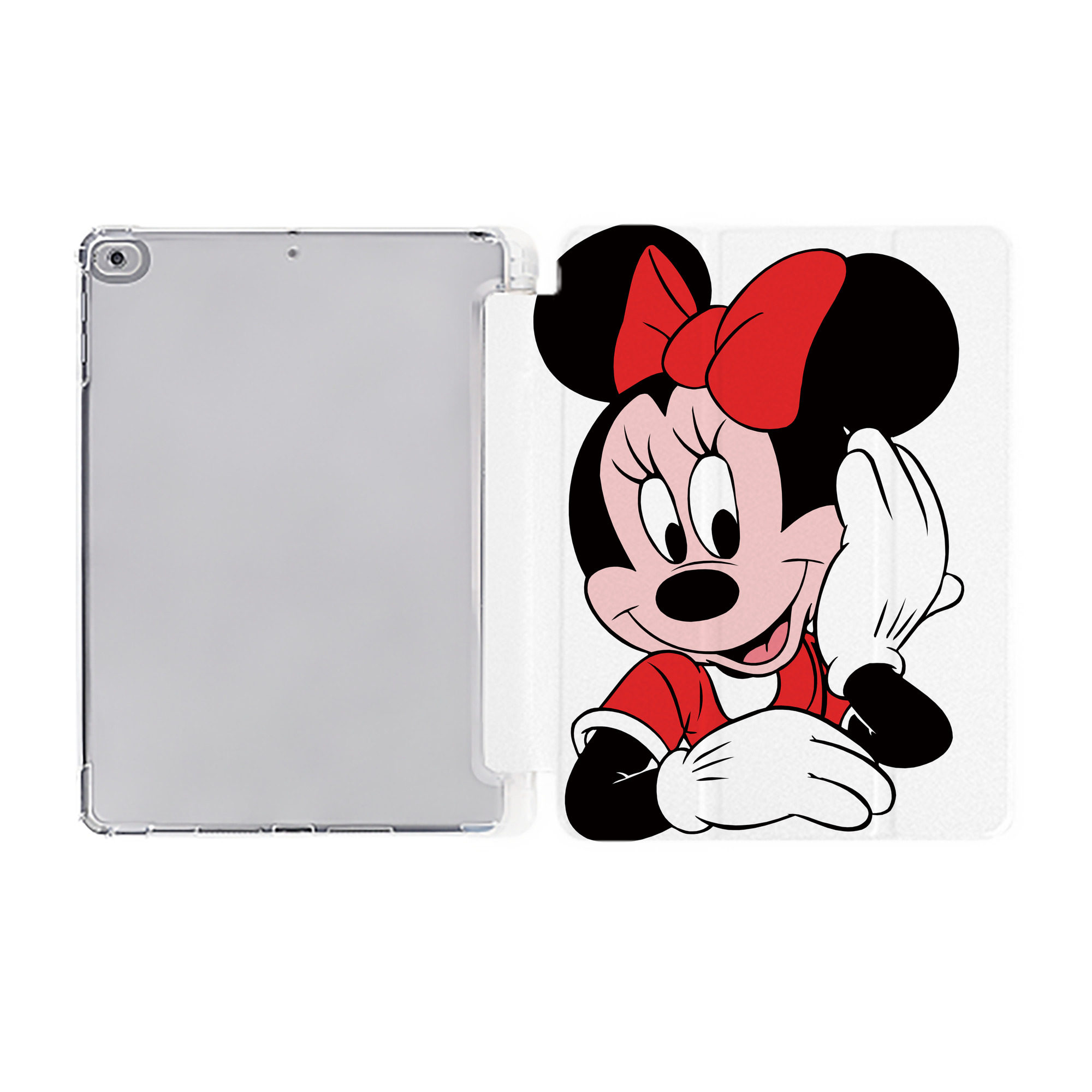 （画像用） ミッキーマウス Mickey Mouse IPad ケース ペン収納付き 三つ折りスタンド PUレザー×シリコン 対応機種9.5/10.5/10.9インチ